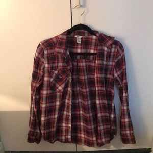 Forever 21 lightweight slim-fit flannel